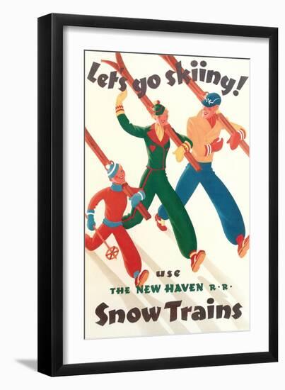 Let's Go Skiing Poster-null-Framed Art Print