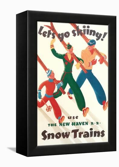 Let's Go Skiing Poster-null-Framed Stretched Canvas