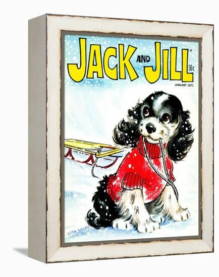 Let's Go Sledding - Jack and Jill, January 1971-Irma Wilde-Framed Premier Image Canvas