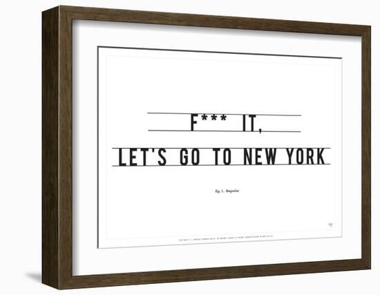 Let's Go to New York-Antoine Tesquier Tedeschi-Framed Art Print