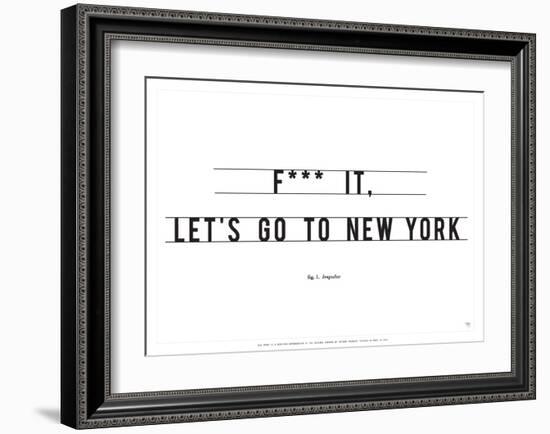 Let's Go to New York-Antoine Tesquier Tedeschi-Framed Art Print