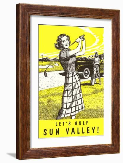 Let's Golf Sun Valley, Idaho-null-Framed Art Print