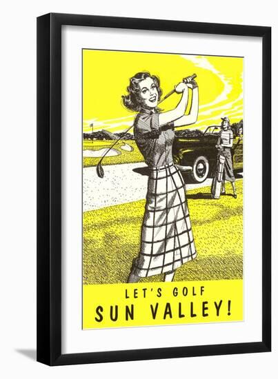 Let's Golf Sun Valley, Idaho-null-Framed Art Print