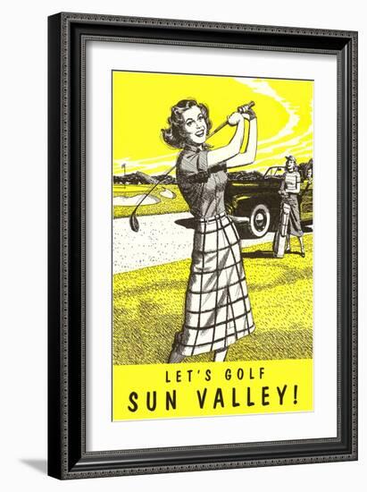 Let's Golf Sun Valley, Idaho-null-Framed Art Print