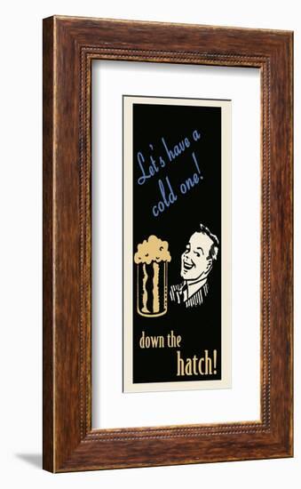 Let's have a cold one-Retro Series-Framed Art Print