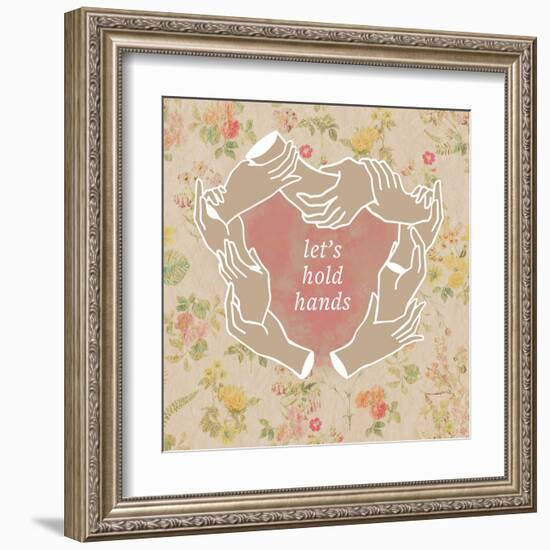 Let's Hold Hands-null-Framed Art Print