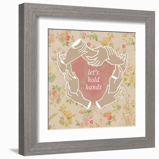 Let's Hold Hands-null-Framed Art Print