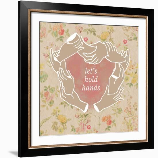 Let's Hold Hands-null-Framed Art Print