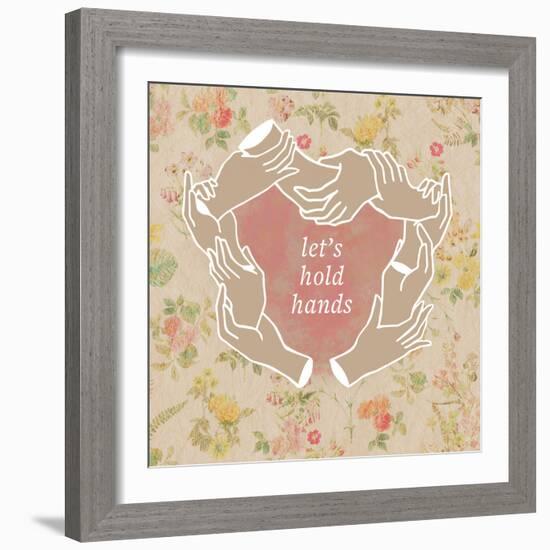 Let's Hold Hands-null-Framed Art Print