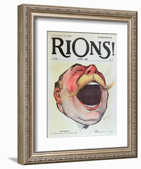 Let's Laugh', Cover of "Rions" Magazine, 1908 (Colour Litho)-Wallace-Framed Giclee Print