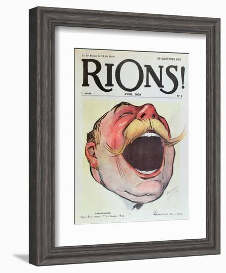 Let's Laugh', Cover of "Rions" Magazine, 1908 (Colour Litho)-Wallace-Framed Giclee Print