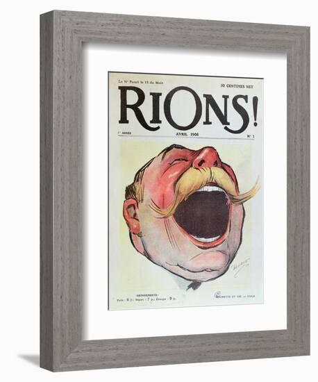 Let's Laugh', Cover of "Rions" Magazine, 1908 (Colour Litho)-Wallace-Framed Giclee Print