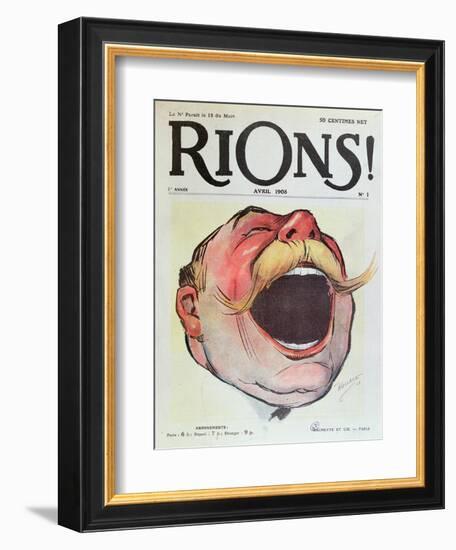 Let's Laugh', Cover of "Rions" Magazine, 1908 (Colour Litho)-Wallace-Framed Giclee Print