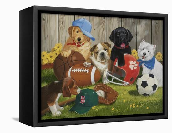 Let's Play Ball-William Vanderdasson-Framed Premier Image Canvas