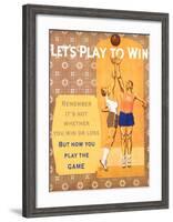 Let's Play to Win-Willard Frederic Elmes-Framed Giclee Print