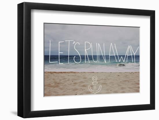 Let’s Run Away: Sandy Beach, Hawaii-Leah Flores-Framed Giclee Print