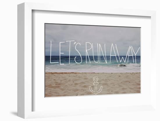 Let’s Run Away: Sandy Beach, Hawaii-Leah Flores-Framed Giclee Print