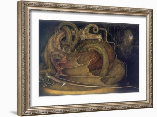 Let Sleeping Dragons Lie, 1979-Wayne Anderson-Framed Giclee Print