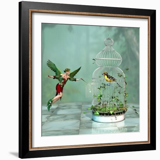 Let The Bird Free-Atelier Sommerland-Framed Art Print