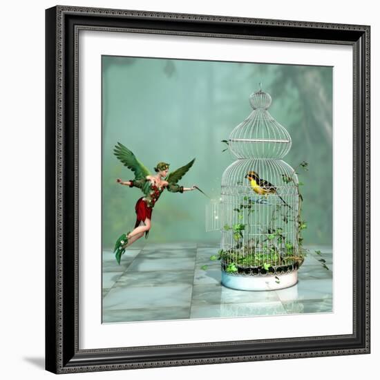Let The Bird Free-Atelier Sommerland-Framed Art Print