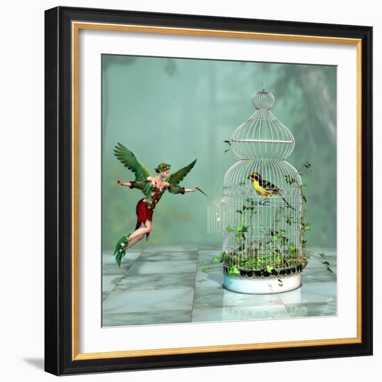 Let The Bird Free-Atelier Sommerland-Framed Art Print