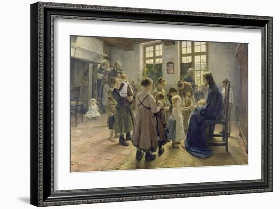 Let the Children Come to Me, 1884-Fritz von Uhde-Framed Giclee Print