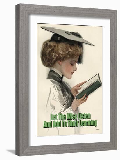 Let the Wise Listen and Add to Their Learning-null-Framed Art Print