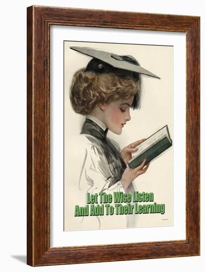 Let the Wise Listen and Add to Their Learning-null-Framed Art Print