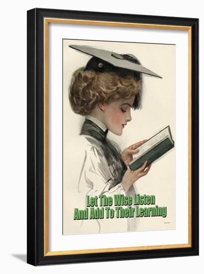 Let the Wise Listen and Add to Their Learning-null-Framed Art Print