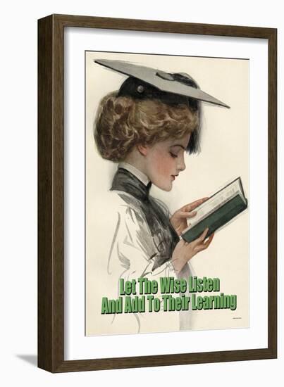 Let the Wise Listen and Add to Their Learning-null-Framed Premium Giclee Print