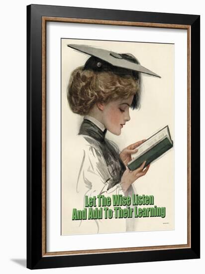 Let the Wise Listen and Add to Their Learning-null-Framed Premium Giclee Print