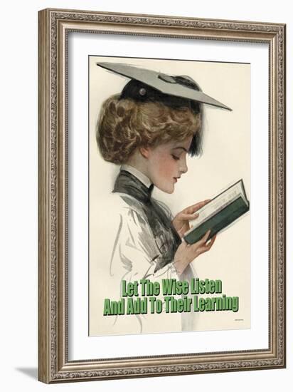 Let the Wise Listen and Add to Their Learning-null-Framed Premium Giclee Print