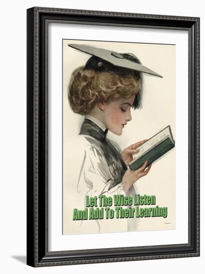 Let the Wise Listen and Add to Their Learning-null-Framed Art Print