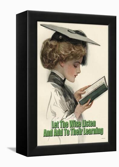 Let the Wise Listen and Add to Their Learning-null-Framed Stretched Canvas