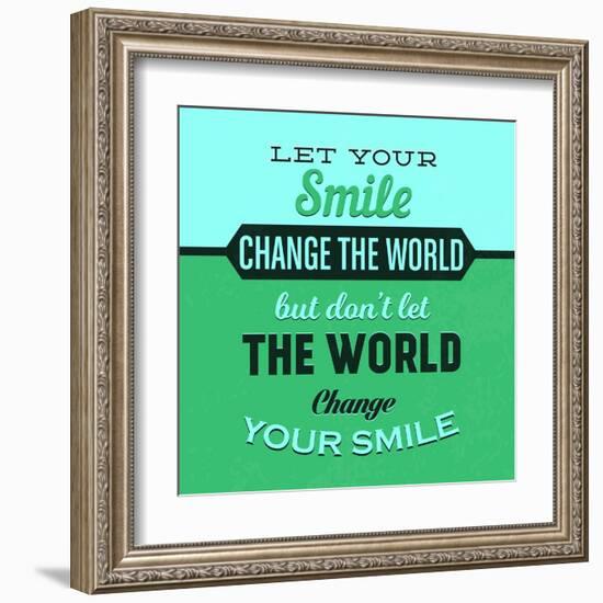 Let Your Smile Change the World 1-Lorand Okos-Framed Art Print