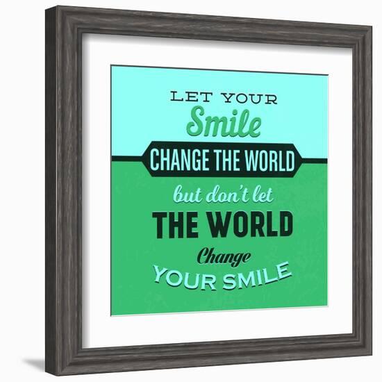 Let Your Smile Change the World 1-Lorand Okos-Framed Art Print