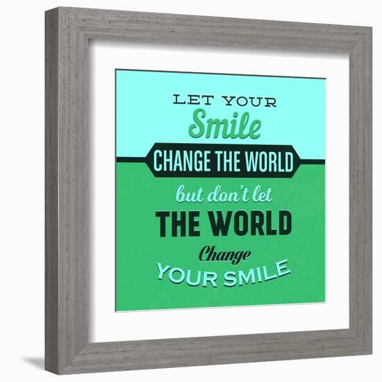 Let Your Smile Change the World 1-Lorand Okos-Framed Art Print