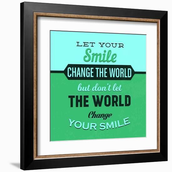 Let Your Smile Change the World 1-Lorand Okos-Framed Art Print