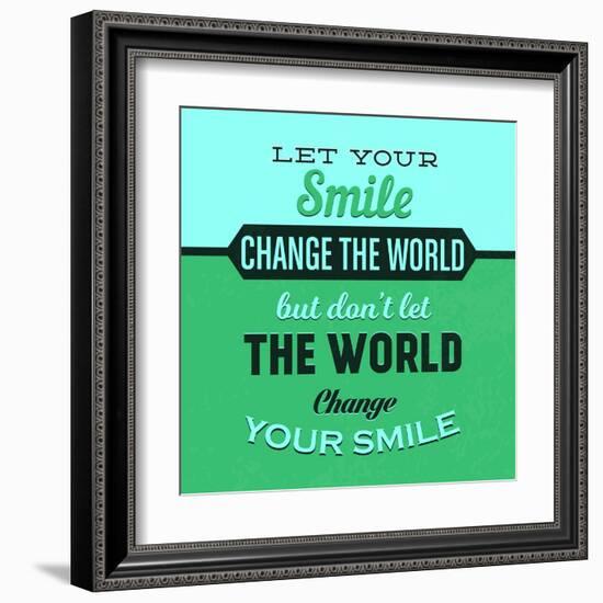 Let Your Smile Change the World 1-Lorand Okos-Framed Art Print