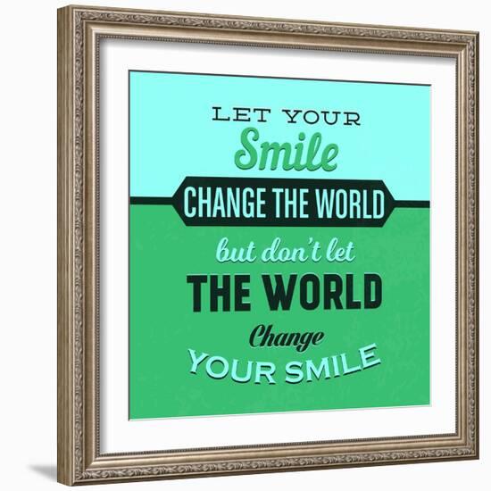 Let Your Smile Change the World 1-Lorand Okos-Framed Art Print