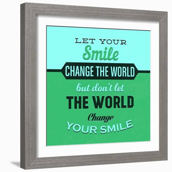 Let Your Smile Change the World 1-Lorand Okos-Framed Art Print