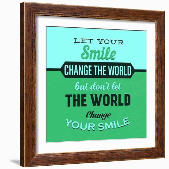 Let Your Smile Change the World 1-Lorand Okos-Framed Art Print