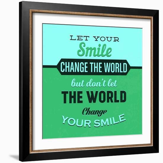 Let Your Smile Change the World 1-Lorand Okos-Framed Art Print