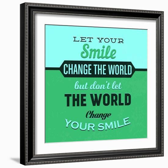 Let Your Smile Change the World 1-Lorand Okos-Framed Art Print