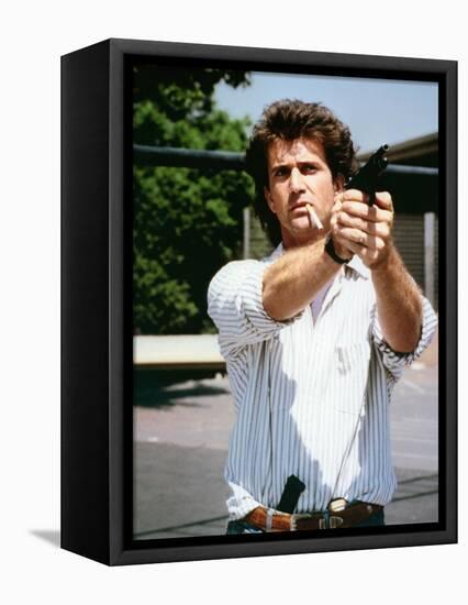 LETHAL WEAPON, 1987 directed by RICHARD DONNER Mel Gibson (photo)-null-Framed Stretched Canvas