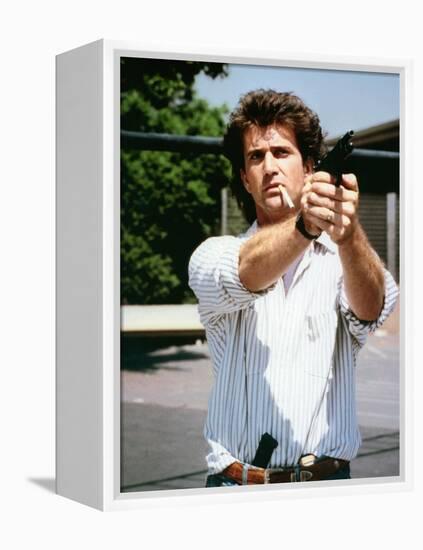 LETHAL WEAPON, 1987 directed by RICHARD DONNER Mel Gibson (photo)-null-Framed Stretched Canvas