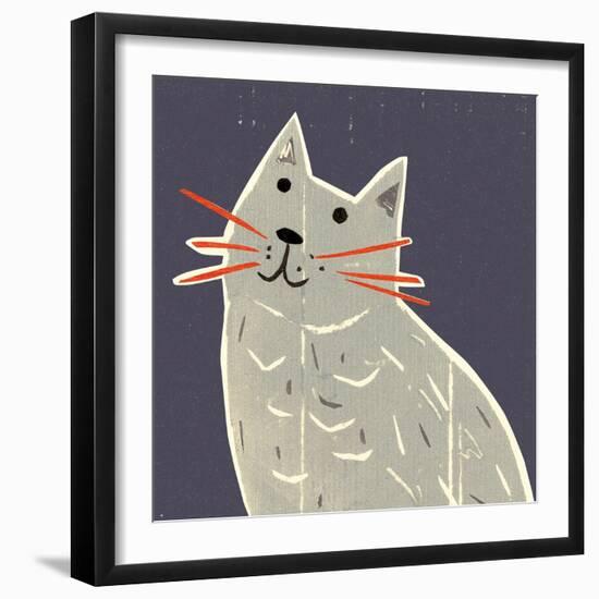 Letitia With Her Red Whiskers, 2018-Sarah Battle-Framed Giclee Print