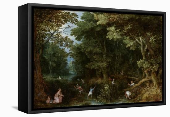 Leto and Peasants of Lykia, 1595-1610-Jan Brueghel the Elder-Framed Premier Image Canvas