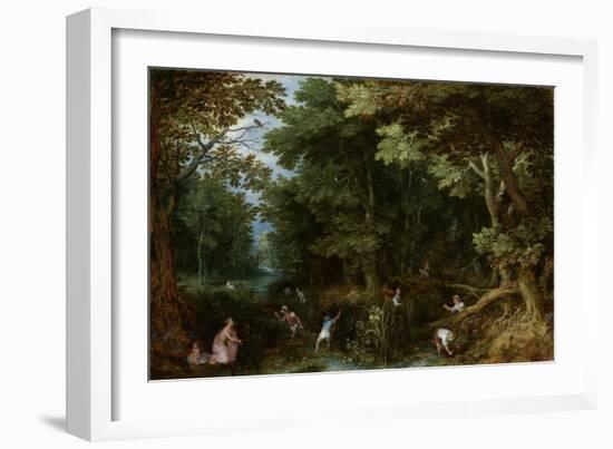 Leto and Peasants of Lykia, 1595-1610-Jan Brueghel the Elder-Framed Giclee Print