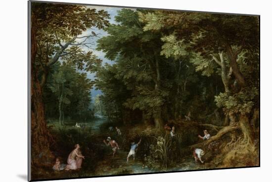 Leto and Peasants of Lykia, 1595-1610-Jan Brueghel the Elder-Mounted Giclee Print